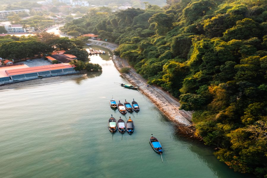 Holy Ganges with Mussoorie